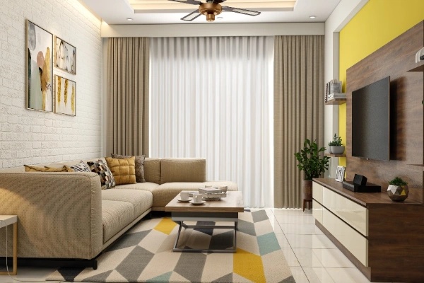 An elegant and sophisticated living room setup for nature sensiblities