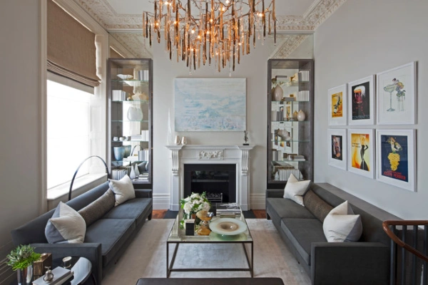 A chic mordern living room setup comfortable enough to lounge in